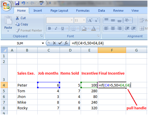 Excel If Function with calculations 2