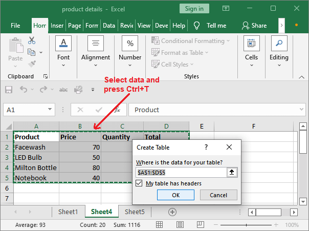 MIS report in Excel