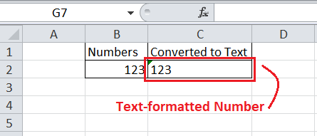 Numbers to Text in Excel