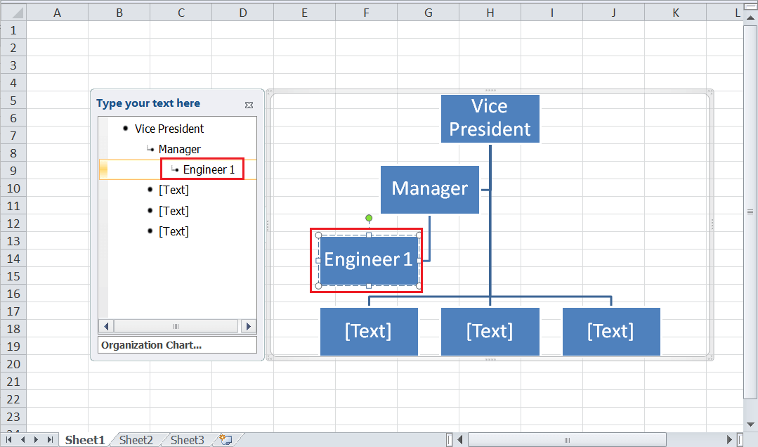 How to Create an Organization Chart in Excel | Free Online Tutorial Library