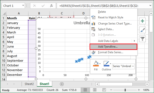 Regression analysis in Excel