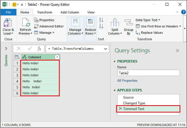Remove spaces in Excel