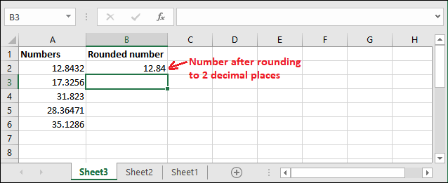 Round formula in Excel