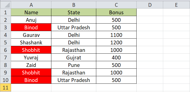 Setting Colors in Excel