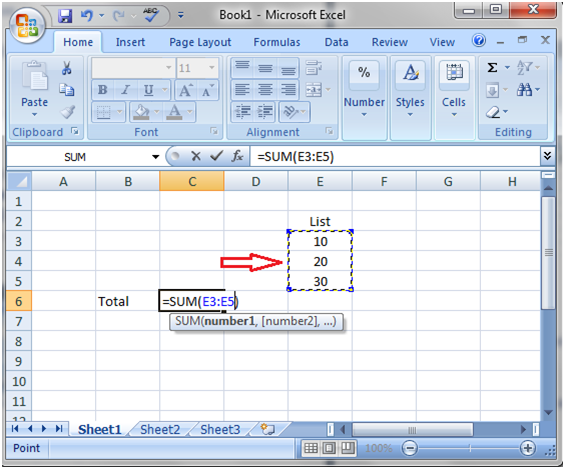 How to do addition using sigma button in Excel 2