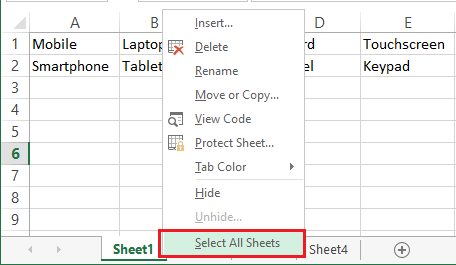 Spell Check in Excel