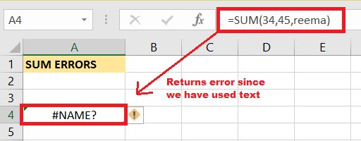 Sum Formula in Excel
