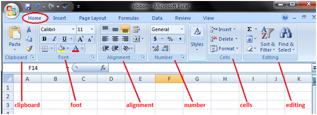 Features of Tabs in Excel