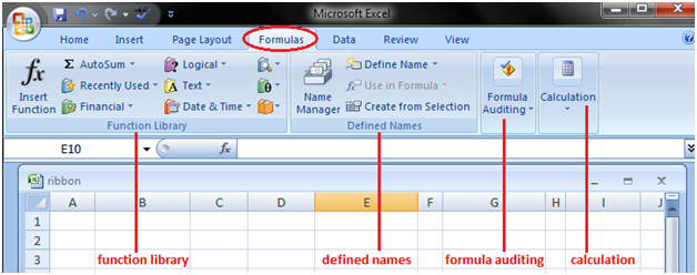 Features of Tabs in Excel