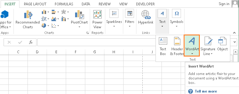 Watermark in Excel