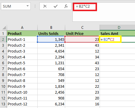 What is Relative Reference in Excel