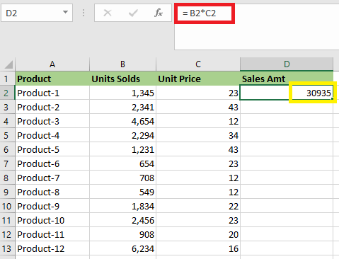 What is Relative Reference in Excel