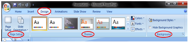 MSpowerpoint Features of the tabs 3