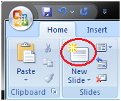MSpowerpoint How to add slide 1