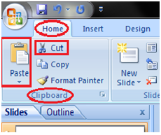 MSpowerpoint How to cut and paste text 1