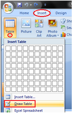 MSpowerpoint How to insert table 3