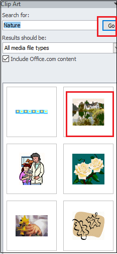 How to add clip art to Word document