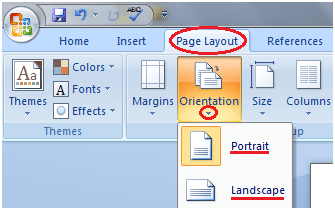 MS Word How to change page orientation in ms word 1