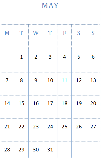 How to insert a calendar in Word document
