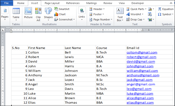 How To Insert An Excel Spreadsheet Into A Word Document