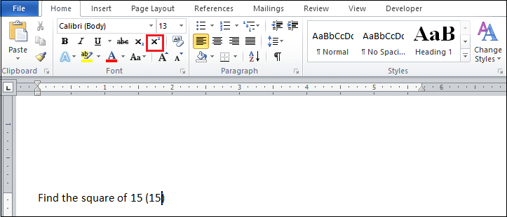 How to insert Subscript and Superscript in Word