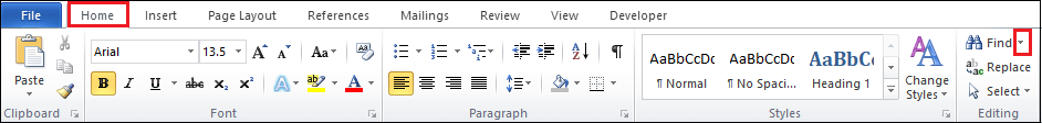 How to search for words in a Word document