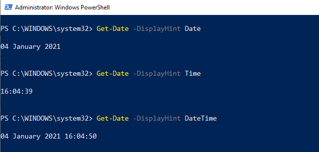 PowerShell Get-Date Format