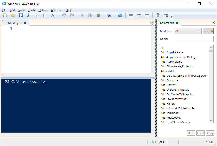 Windows PowerShell ISE