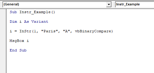 Excel VBA InStr