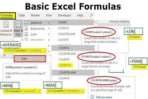 Most Common Excel Functions For Accounting