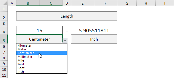 Conversion in Excel