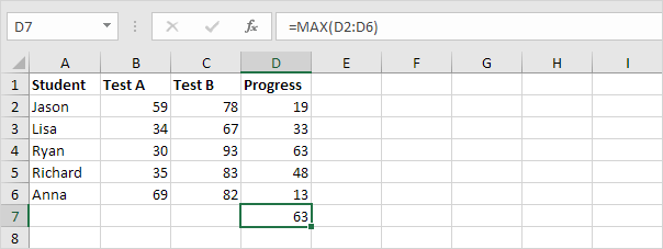 Without Excel Array Formula, Step 2